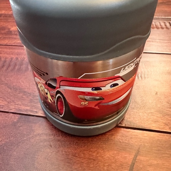 Thermos Cars Gray and Red Water Bottle - Picture 1 of 5